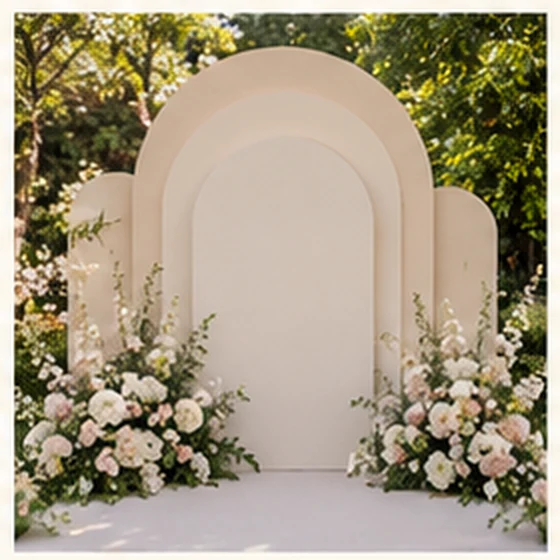 Ivory Backdrop, set dekorasi acara taman