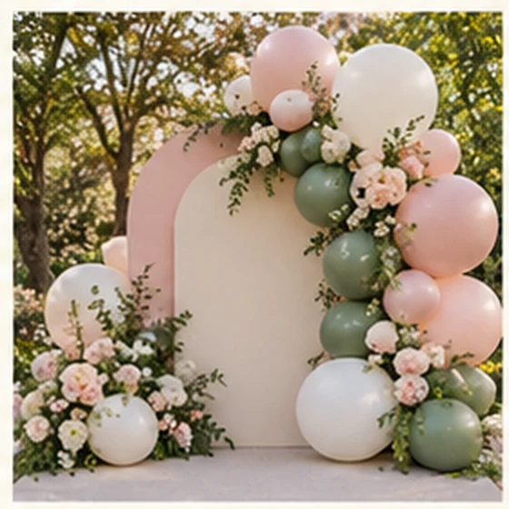 Pastel Balloon Cluster, set dekorasi acara taman